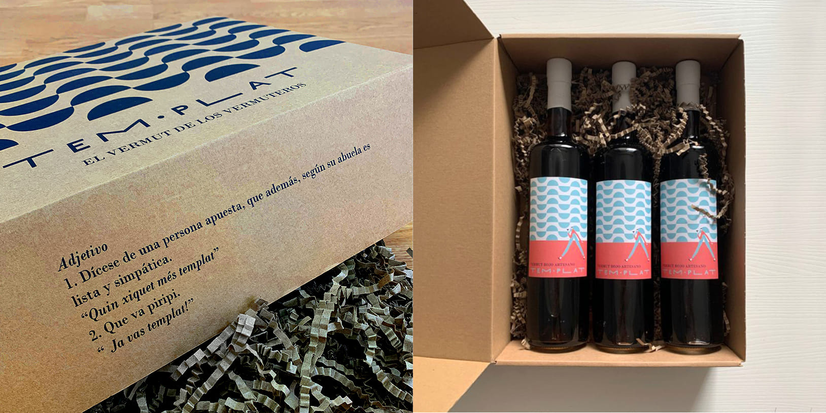 Packaging ecológico de vermut artesano Templat.