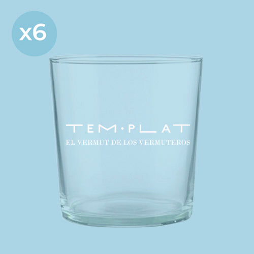 Pack de seis vasos serigrafiados de vermut Templat